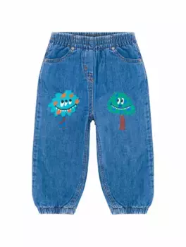 Джинсовые джоггеры с принтом Stella McCartney, тёмно-синий