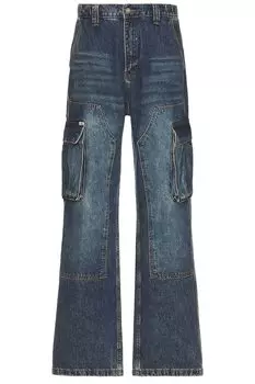 Джинсовые грузовые брюки Guess Originals, dark wash