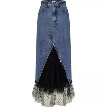 Джинсовые короткая юбка женская RED VALENTINO, синий