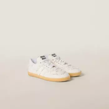 Джинсовые кроссовки Miu Miu, белый