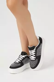 Джинсовые кроссовки со стразами Forever 21, черный