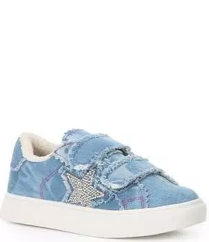 Джинсовые кроссовки Steve Madden T-Rezume с альтернативной застежкой (для малышей), синий
