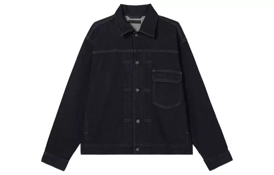 Джинсовые куртки унисекс UNIQLO, цвет Deep Sea Blue
