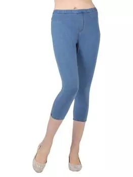 Джинсовые Леггинсы Memoi, light wash
