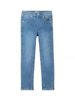 Джинсовые леггинсы TOM TAILOR, облегающий крой, цвет Used Mid Stone Blue Denim