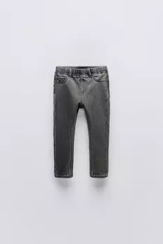 Джинсовые леггинсы ZARA, серый