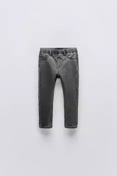 Джинсовые леггинсы ZARA, серый