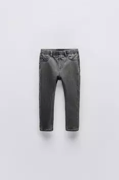 Джинсовые леггинсы ZARA, серый