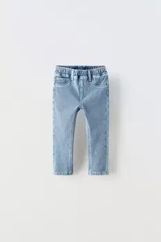 Джинсовые леггинсы ZARA, светло-голубой