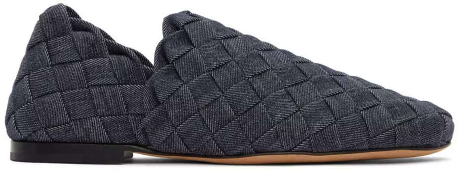 Джинсовые лоферы цвета индиго Mattelass Bottega Veneta