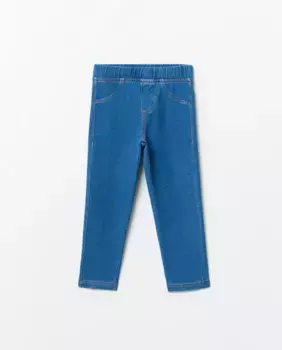 Джинсовые махровые леггинсы Sfera, синий