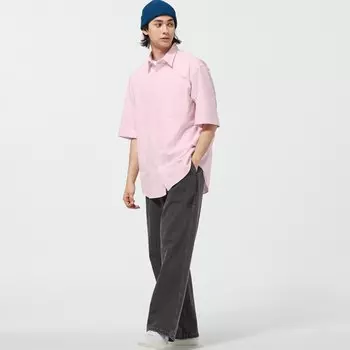 Джинсовые мешковатые брюки + EC GU, серый