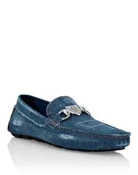 Джинсовые мокасины Philipp Plein, цвет Middle Blue