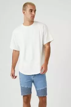 Джинсовые мото шорты Forever 21, деним