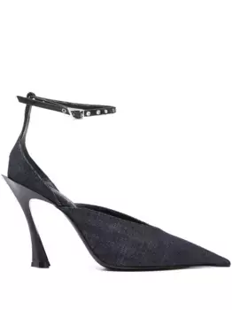 Джинсовые мюли Mugler, синий