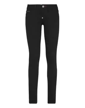 Джинсовые облегающие джеггинсы Iconic Plein PHILIPP PLEIN, цвет capital black