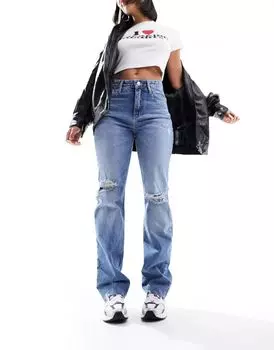 Джинсовые прямые рваные джинсы River Island Stove