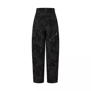 Джинсовые рабочие брюки из денима Bouclette Louis Vuitton, черный