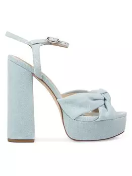 Джинсовые сандалии на платформе Abby Black Suede Studio, синий