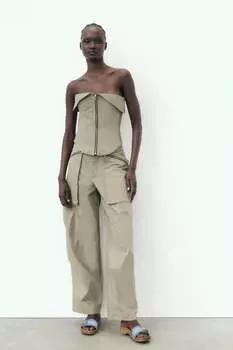 Джинсовые сандалии с пряжкой ZARA, синий