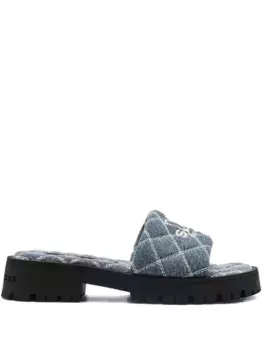 Джинсовые шлепанцы The Quilted MARC JACOBS, синий