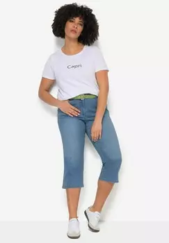 Джинсовые шорты 3 4-CAPRI CARRIE STRETCHKOMFORT 5-POCKET Angel of Style, светло-голубой