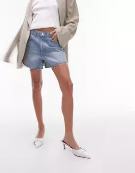 Джинсовые шорты А-силуэта Topshop Mom