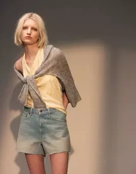 Джинсовые шорты А-силуэта Topshop Mom