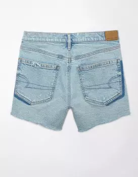 Джинсовые шорты AE Strigid 4 дюйма с идеальными рваными краями American Eagle Outfitters, цвет Indigo Waters