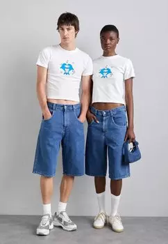 Джинсовые шорты And Sexy Unisex Carne Bollente, синие