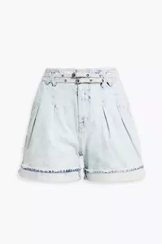 Джинсовые шорты Annika со складками из кислотной стирки RETROFTE, синий