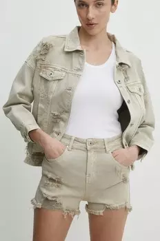 Джинсовые шорты Answear Lab, бежевый