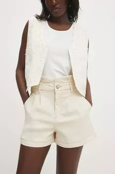 Джинсовые шорты Answear Lab, бежевый