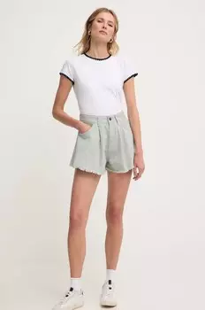 Джинсовые шорты Answear Lab, бирюзовый