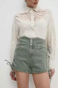 Джинсовые шорты Answear Lab, зеленый