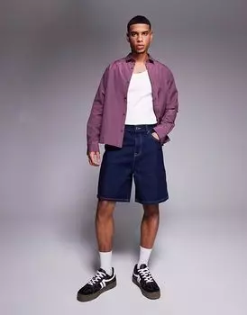 Джинсовые шорты ASOS DESIGN стандартной длины цвета индиго