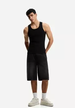 Джинсовые шорты BAGGY-BERMUDA Bershka, черный