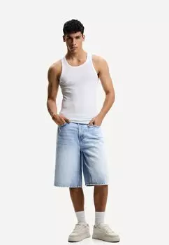 Джинсовые шорты BAGGY-BERMUDA Bershka, цвет Light Blue Denim