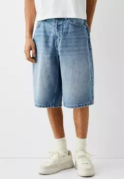 Джинсовые шорты BAGGY BERMUDA Bershka, цвет lightblue denim