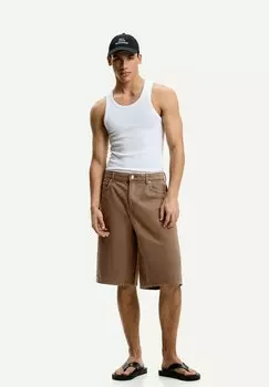 Джинсовые шорты BAGGY-BERMUDA Bershka, коричневый