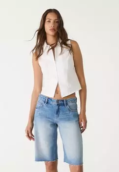 Джинсовые шорты BAGGY BERMUDA Stradivarius, светло-голубой