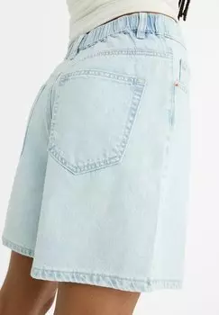 Джинсовые шорты Baggy Stradivarius, светло-голубой деним