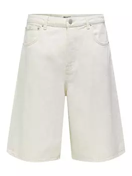 Джинсовые шорты Balloon fit Carl 22034145 Only & Sons, экрю