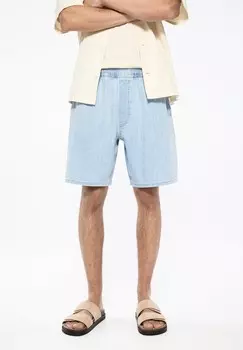 Джинсовые шорты BERMUDA PULL&BEAR, светло-голубой