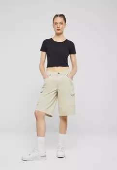 Джинсовые шорты BERMUDA Urban Classics, бежевый