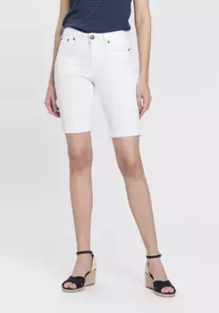 Джинсовые шорты-бермуды Arizona, завышенная талия, белый