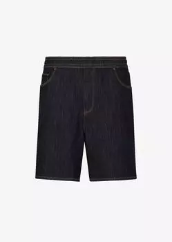 Джинсовые шорты-бермуды из эластичного флиса Armani Exchange, синий