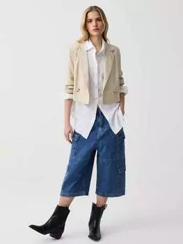 Джинсовые шорты-бермуды карго B.Angel, цвет medium wash