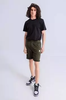 Джинсовые шорты-бермуды Porc, зеленый