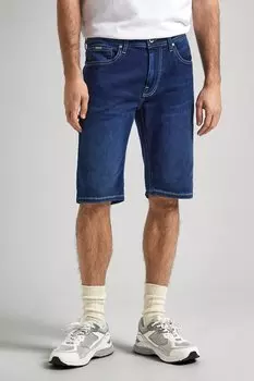 Джинсовые шорты-бермуды с 5 карманами Pepe Jeans London, синий